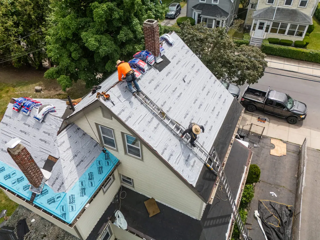 Roof install on new construction and home addition, South Shore MA