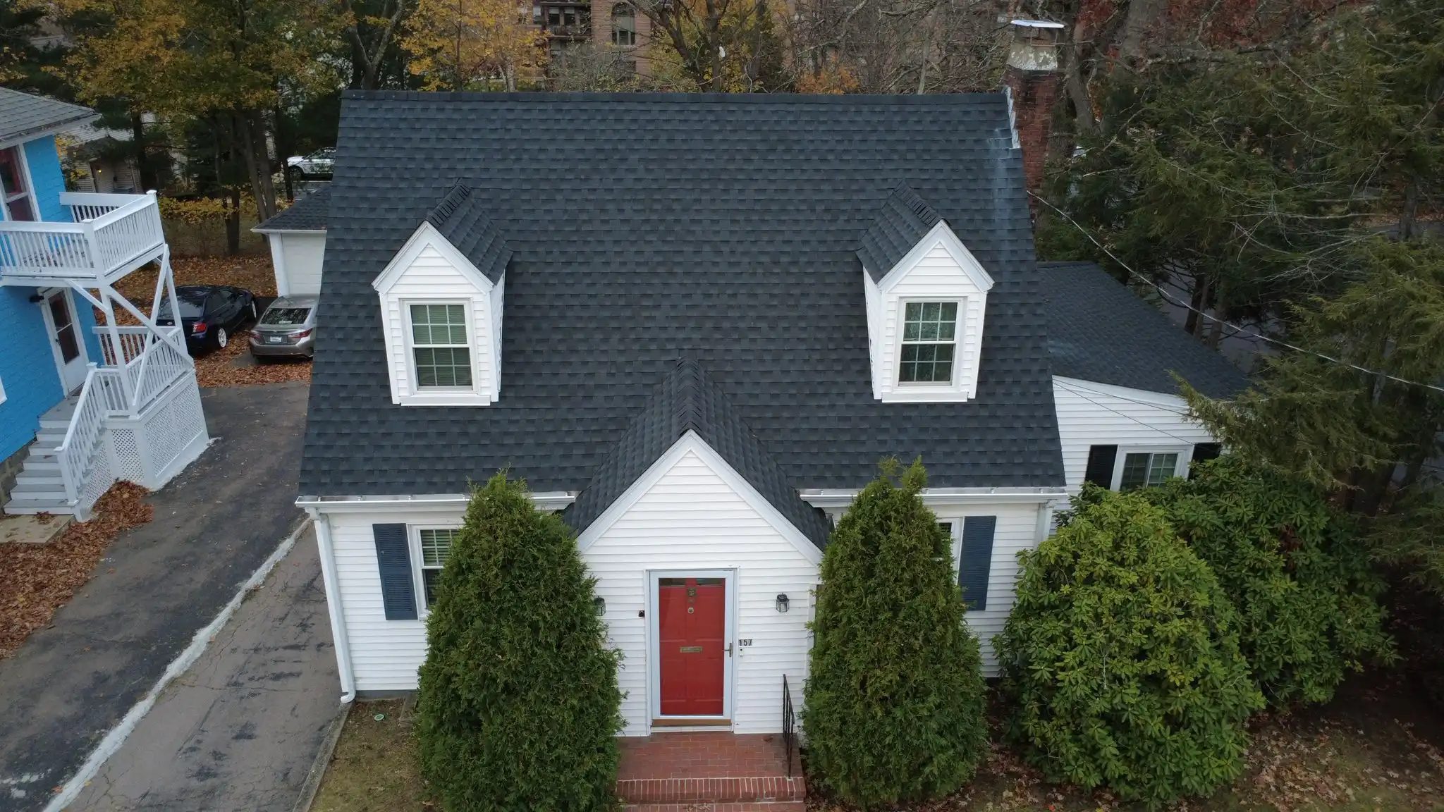 New roof installation with architectural shingles in Quincy MA
