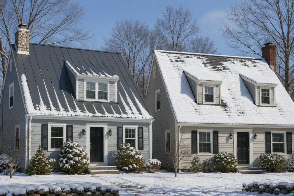 comparison between metal roofs and ashalt