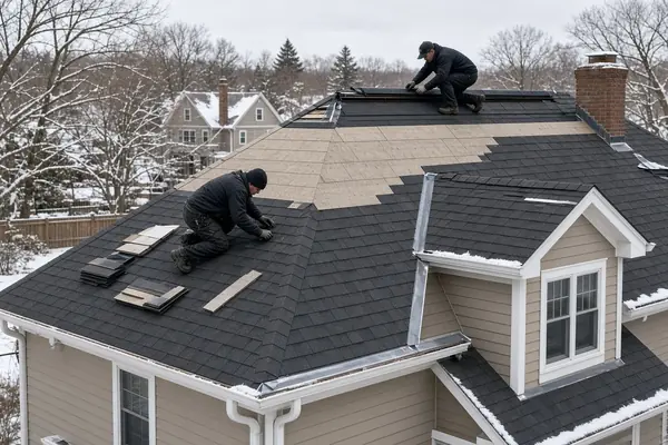 New Massachusetts roof installation designed to prevent ice dams
