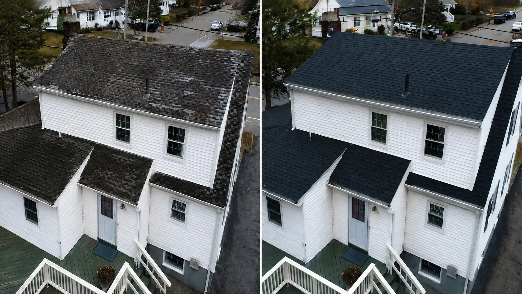 Powersol Roofing asphalt shingle roofing project in Massachusetts