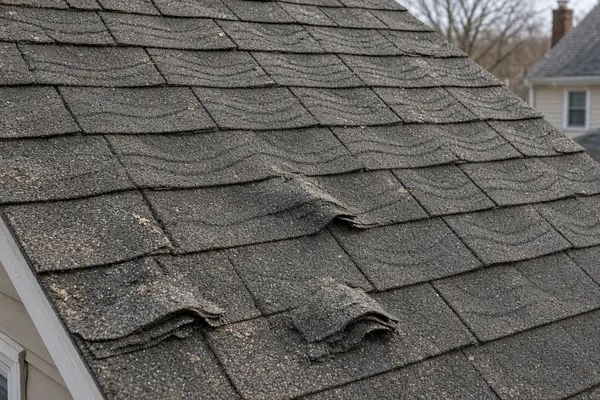 Cupping and clawing on asphalt roof shingles